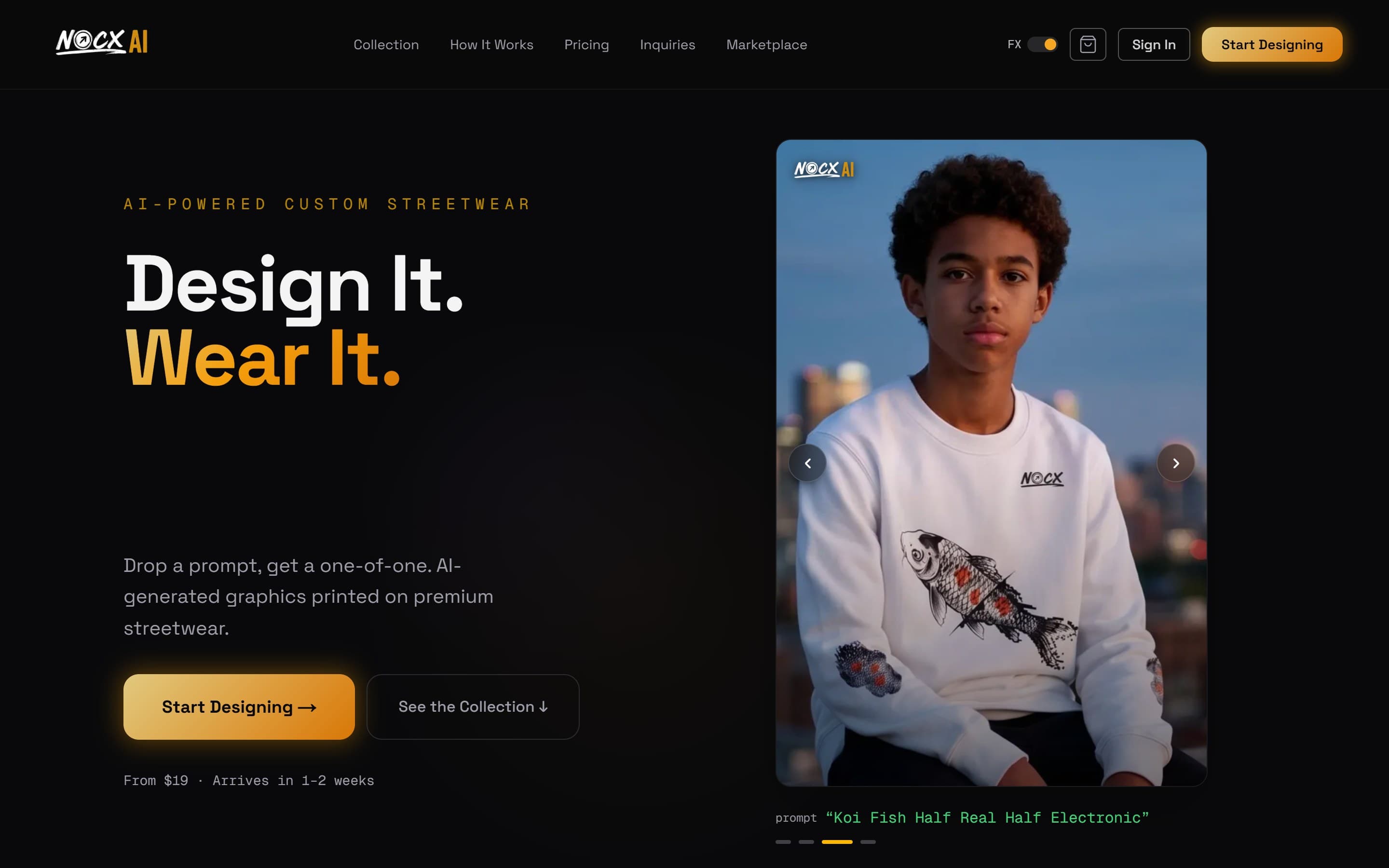NOCX — website designed and built by Doorstep Studio